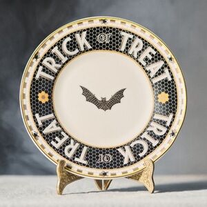 Anthropologie The Bistro Tile Stoneware Dessert Plate: Halloween
Edition